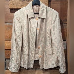 Blazer Soft Peach With Circle Design